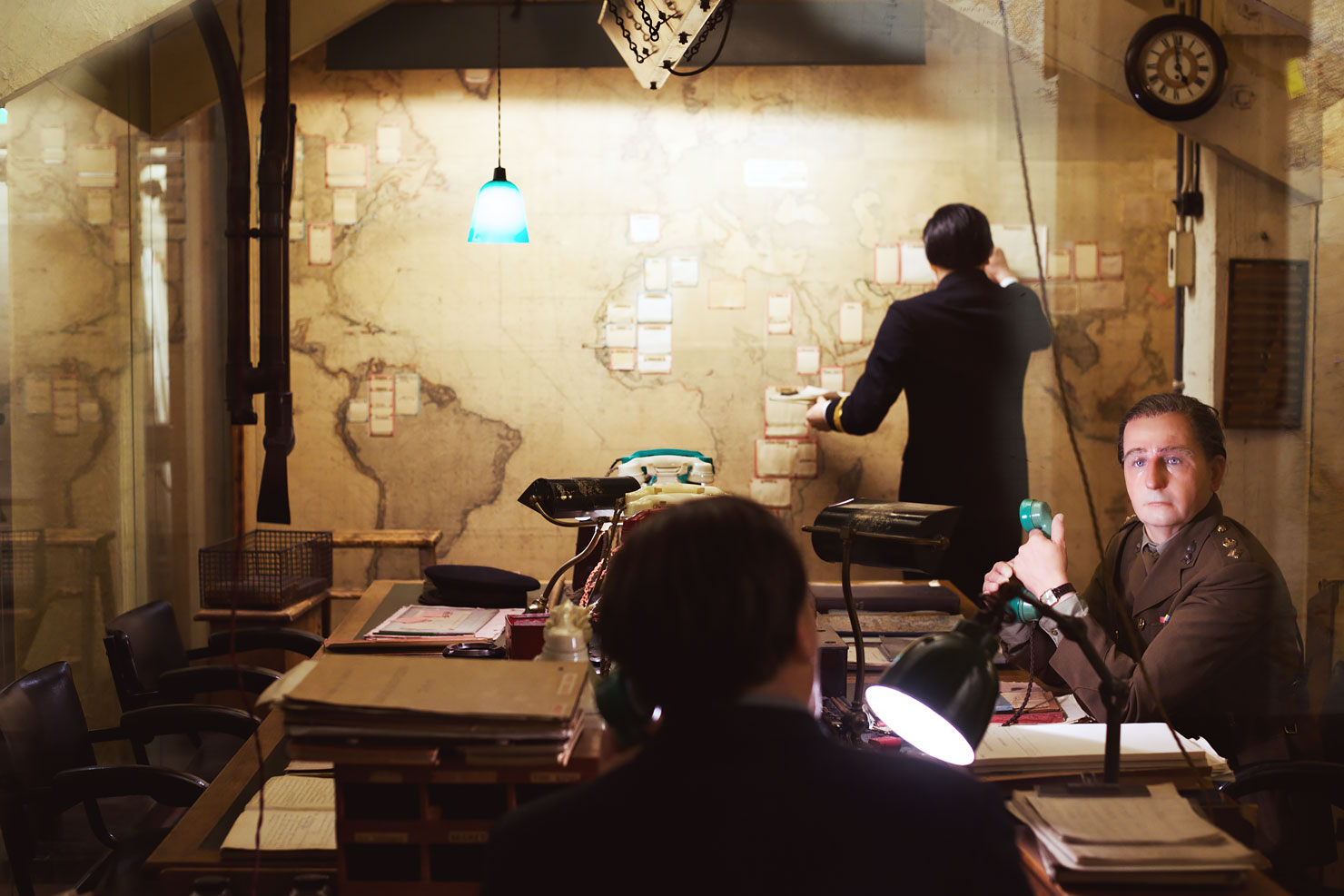 Churchill War Rooms in London. The Map Room.