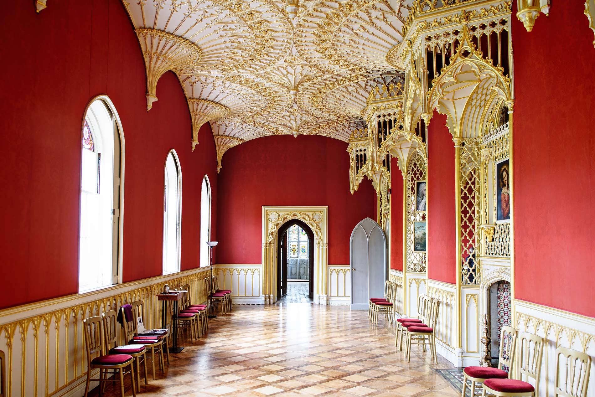 Strawberry Hill: London's Fairytale Castle. The Gallery which was used for entertaining guests.