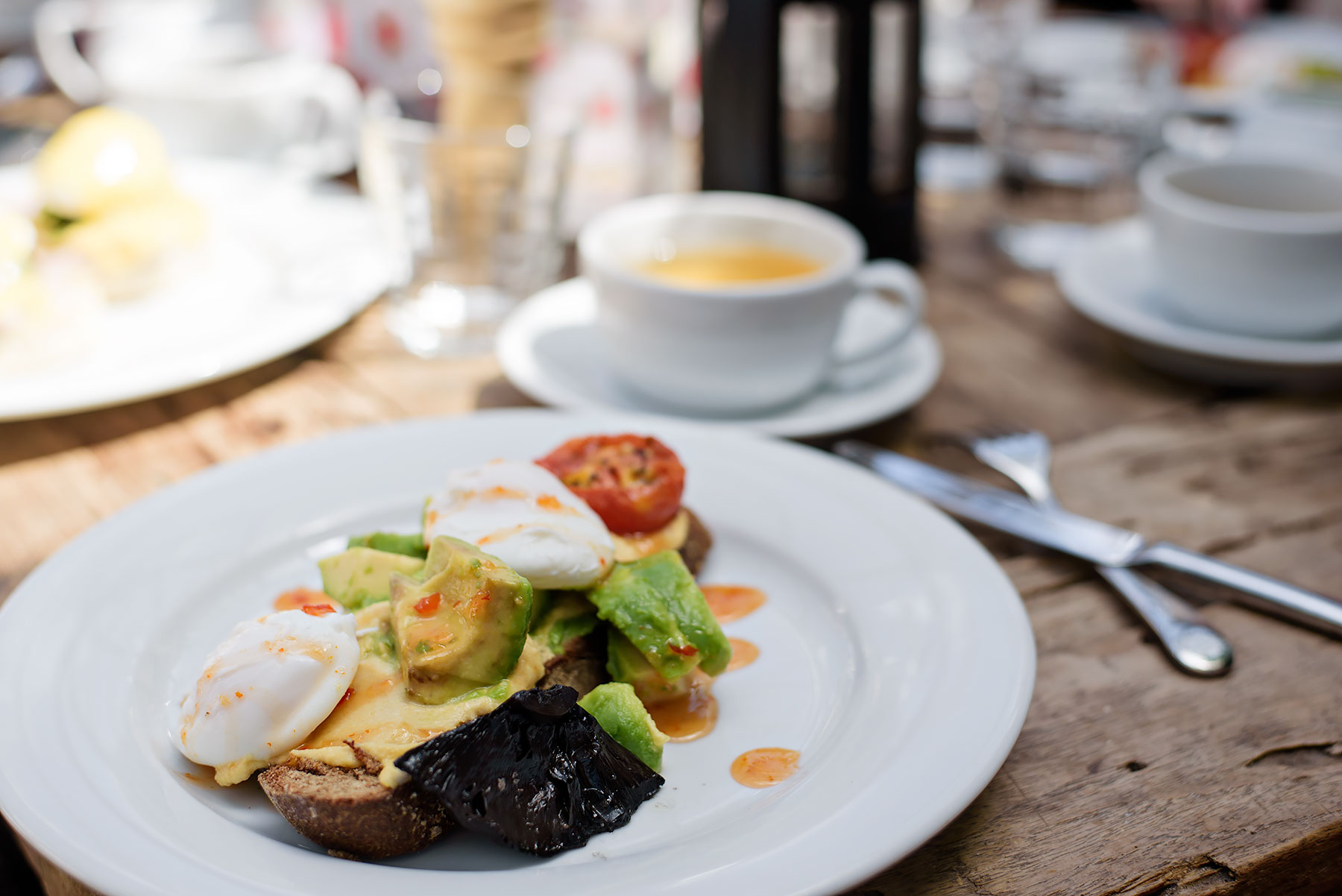 Brunch at The Quince Tree Cafe at the Clifton Nurseries in Maide Vale, London