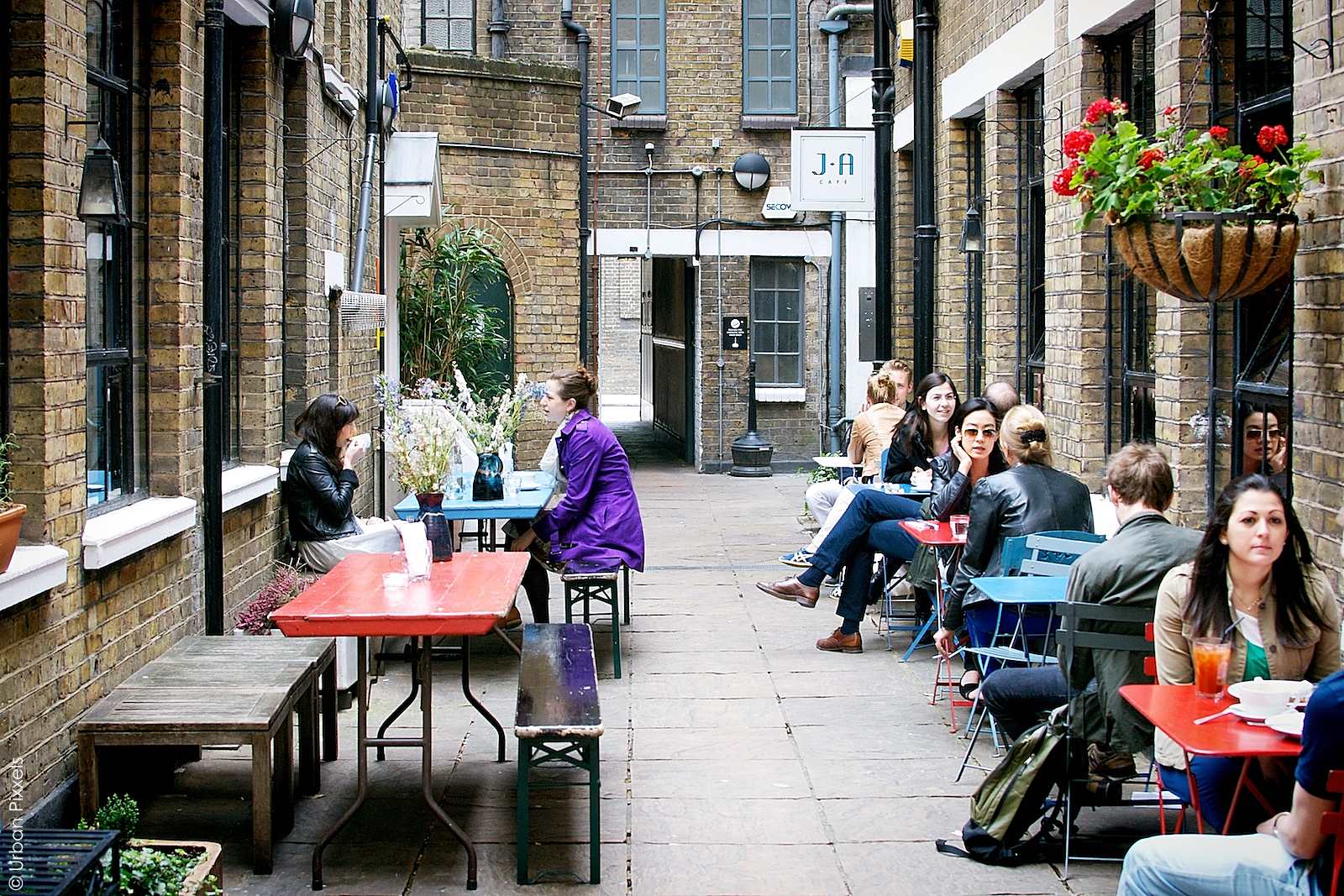 Outdoor lunch at J+A Cafe