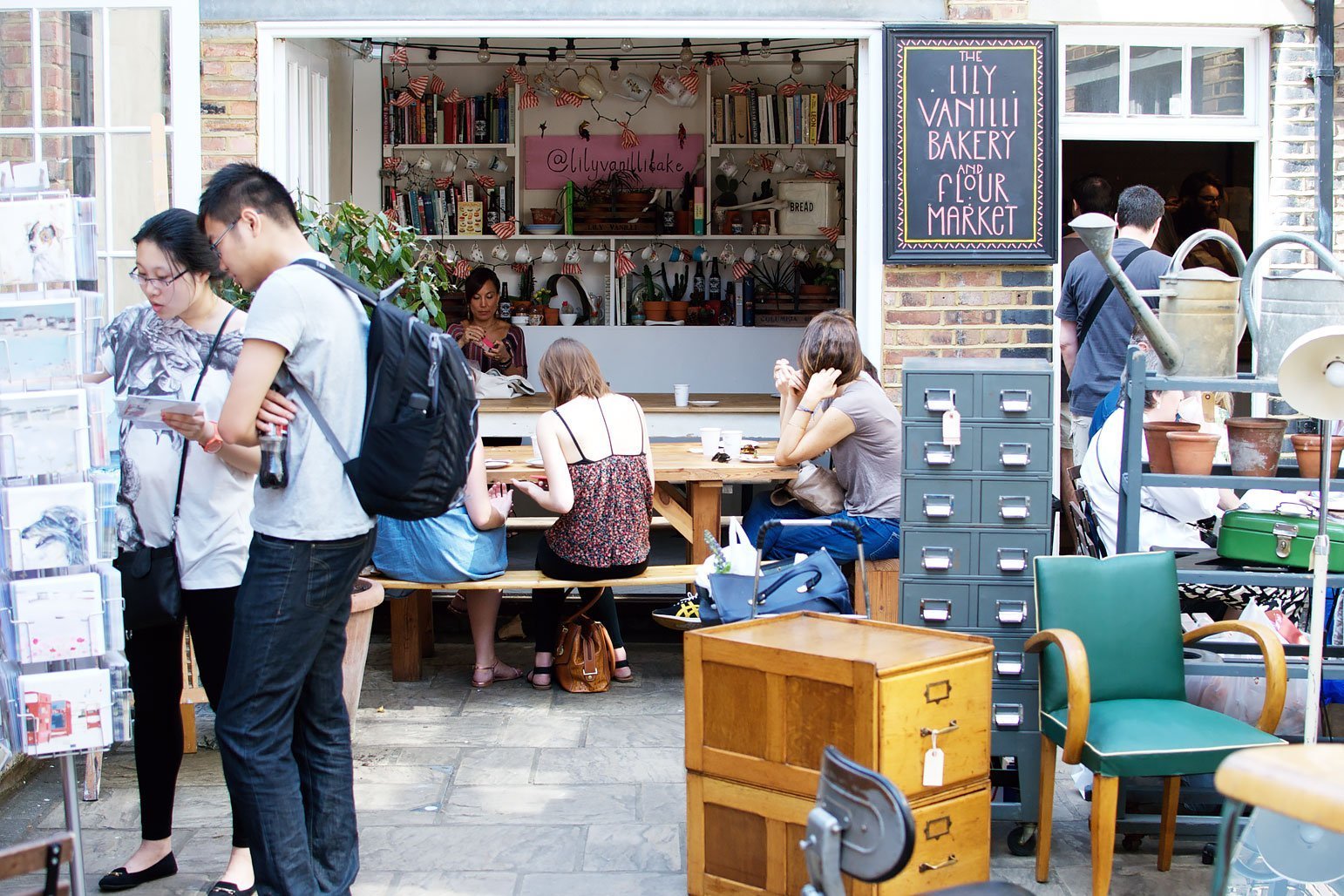 Courtyard Lily Vanilli Bakery near Columbia Road Flower Market