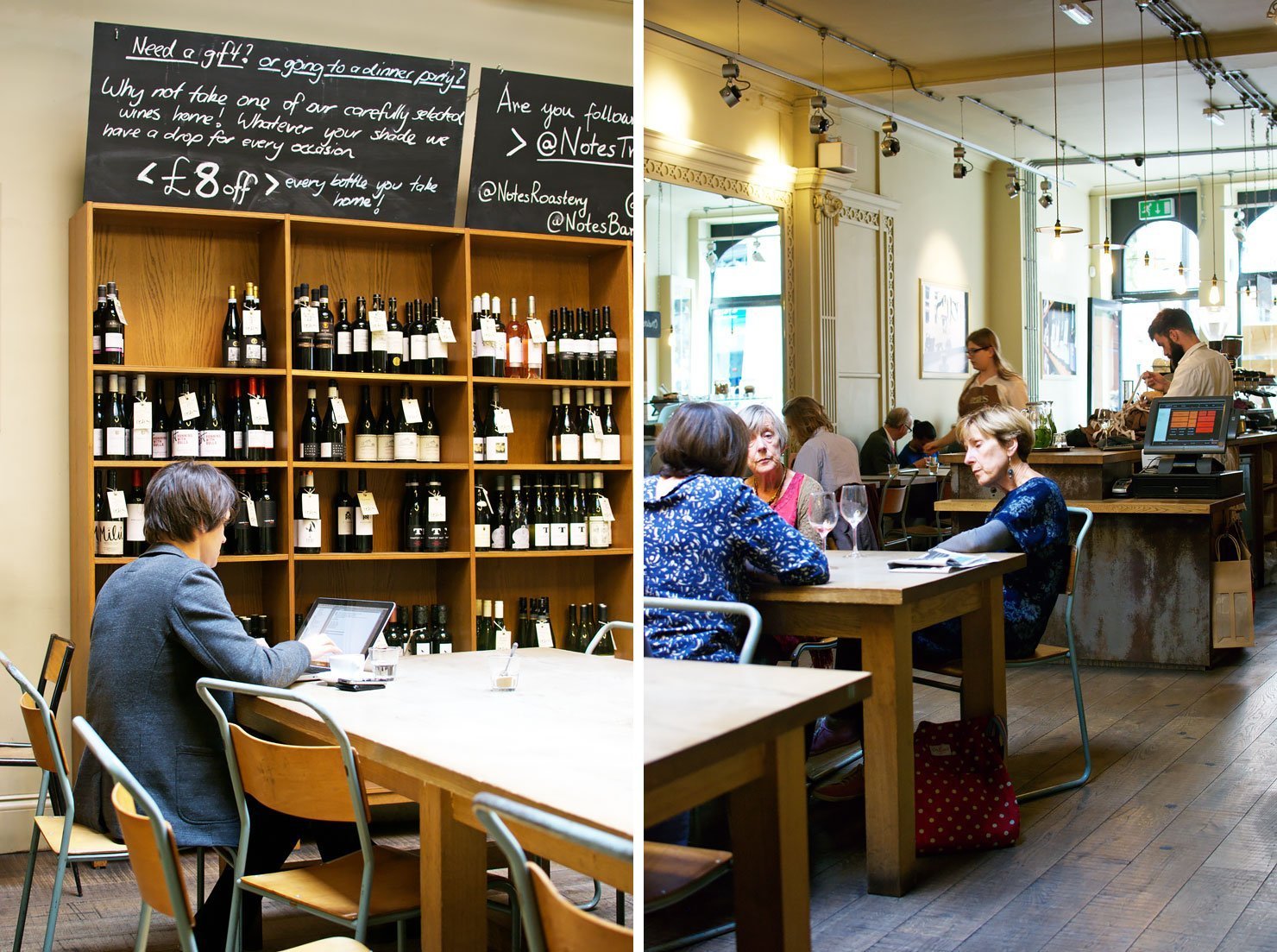 Notes Trafalgar Square is one of London's best coffee shops. Serving great coffee in a beautiful, stylish venue in central London.