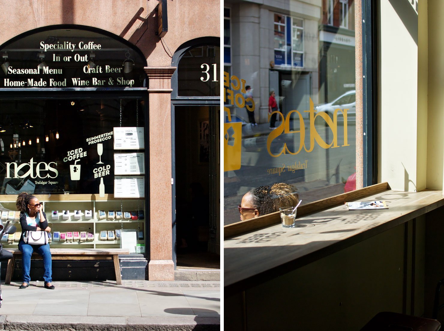 Notes-Coffee-Trafalgar-SquareNotes Trafalgar Square is one of London's best coffee shops. Serving great coffee in a beautiful, stylish venue in central London.