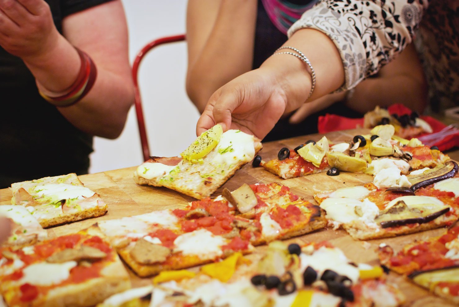 Pizza loving bloggers at Pizza Rossa