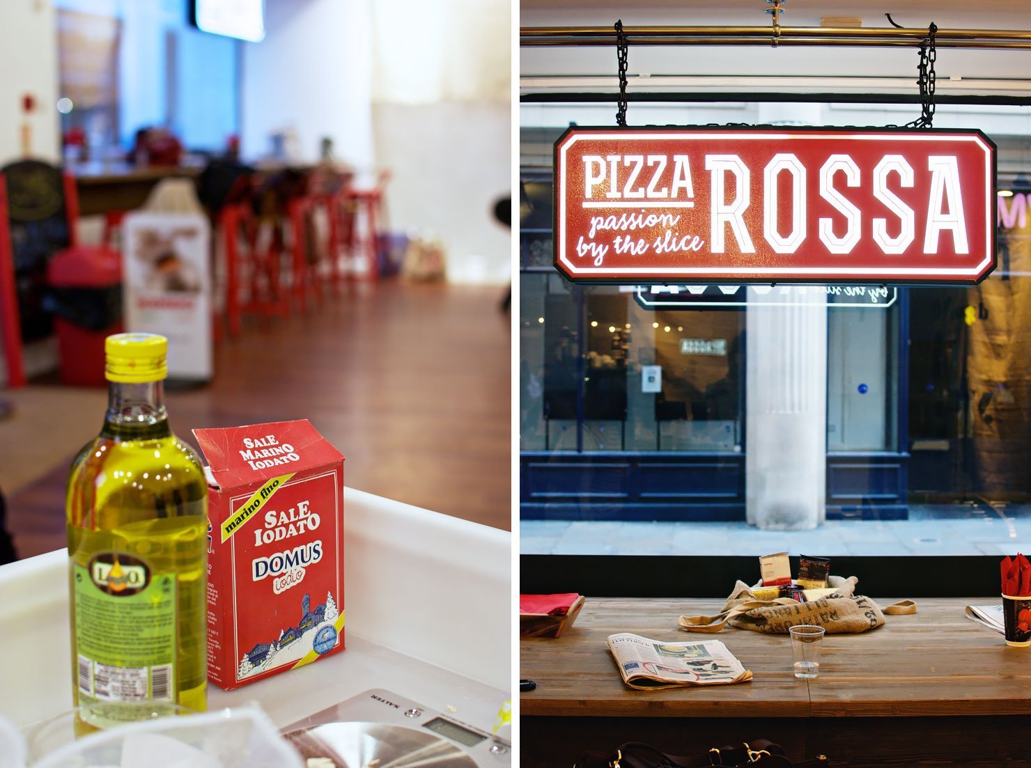 Pizza Rossa in central London - Gourmet pizza sold by the square slice