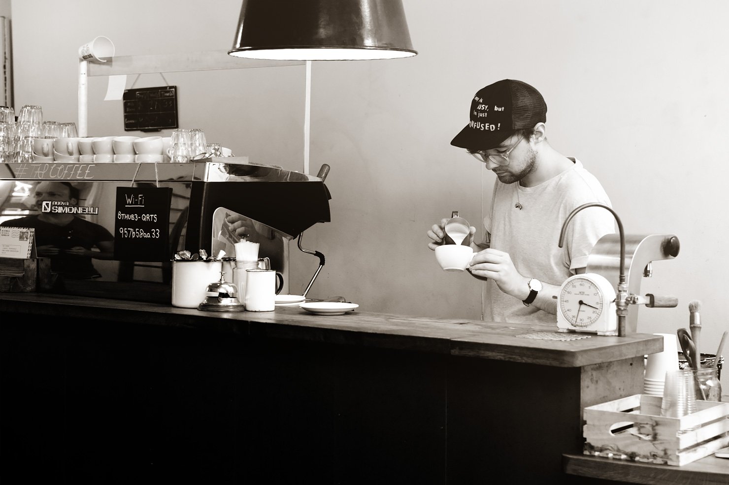 TAP Coffee No. 193 on Wardour Street in London. One of London's best coffee shops.