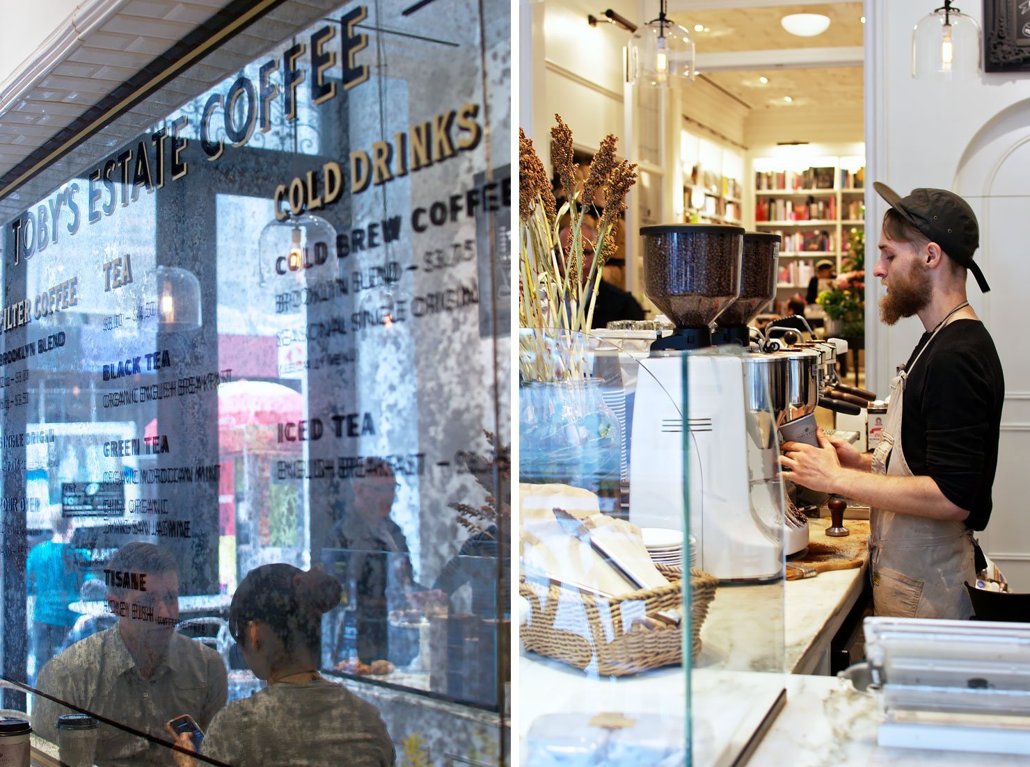 Toby's Estate Coffee in the Flatiron District in New York. One of the best coffee places in New York.