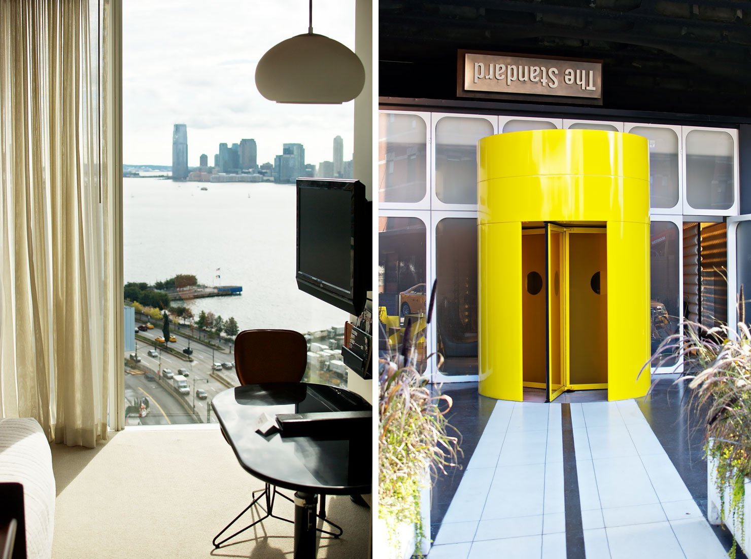 My hotel room with a view at the Standard Hotel in New York