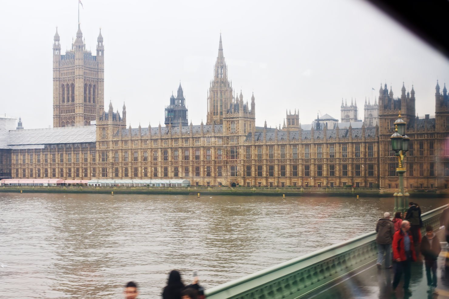 Houses of Parliament seen from the BB Bakery Afternoon Tea Bus Tour in London