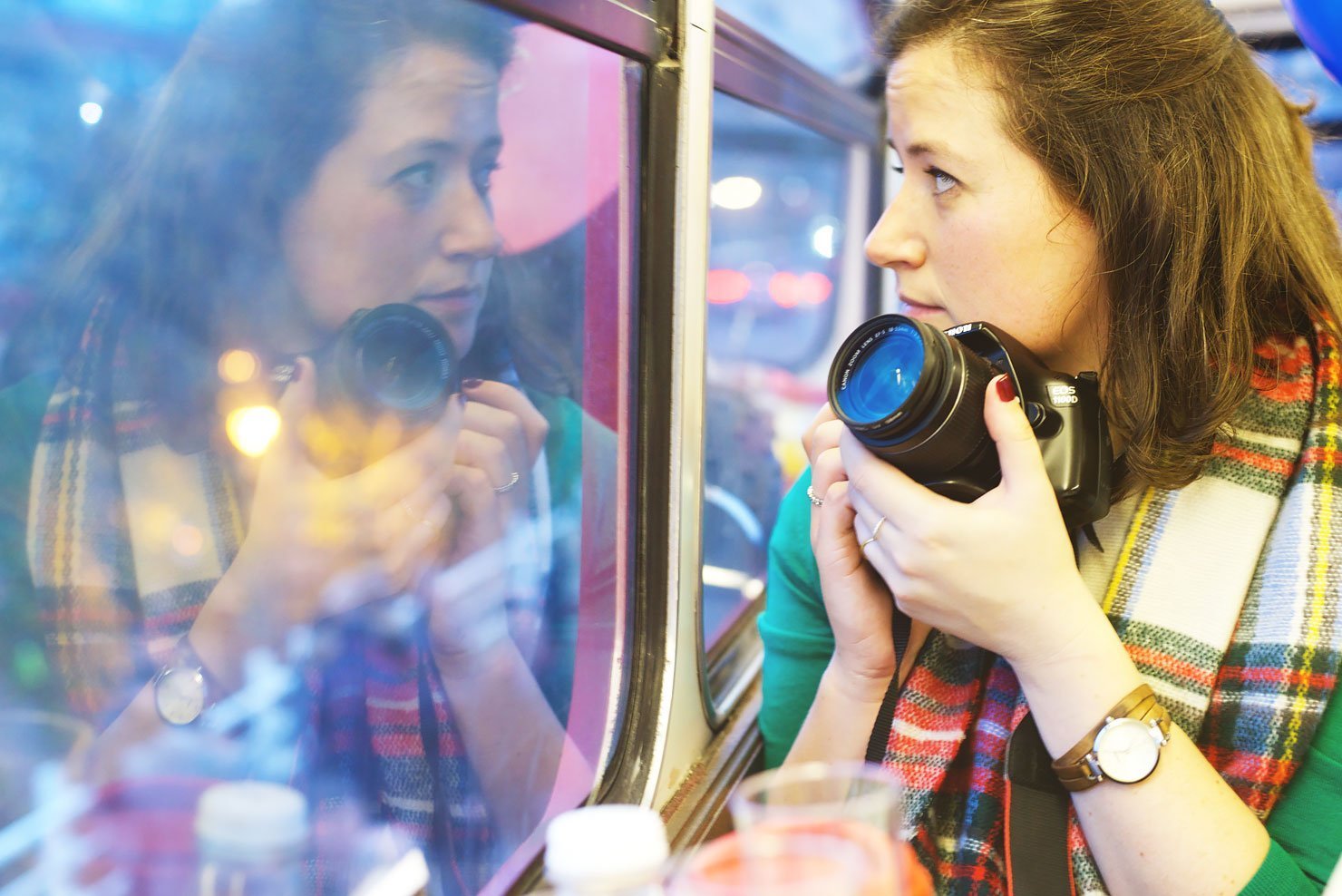 Jessica from Jess on Thames on the BB Bakery Afternoon Tea Bus Tour in London