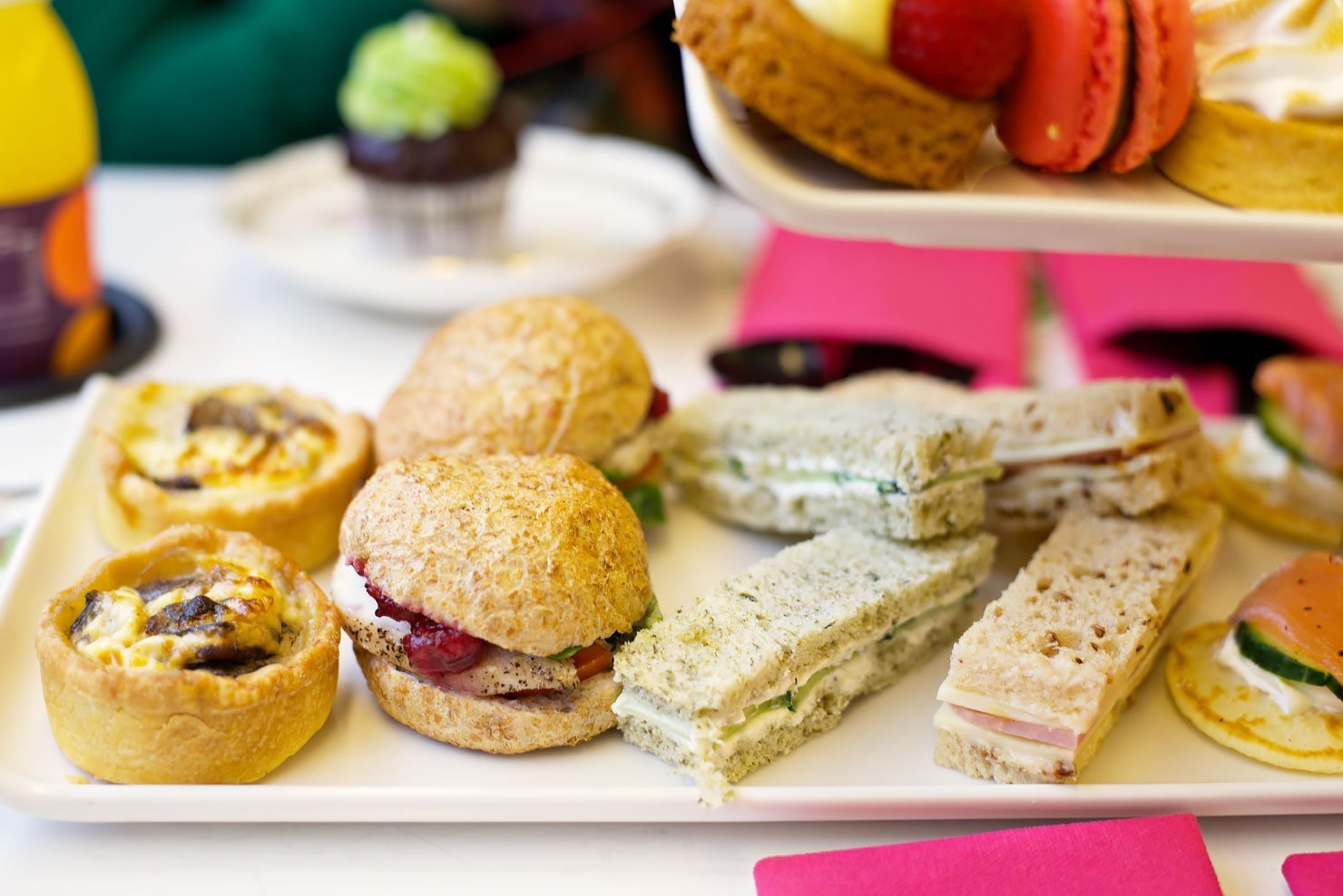 Afternoon Tea sandwiches at the BB Bakery Afternoon Tea Bus Tour
