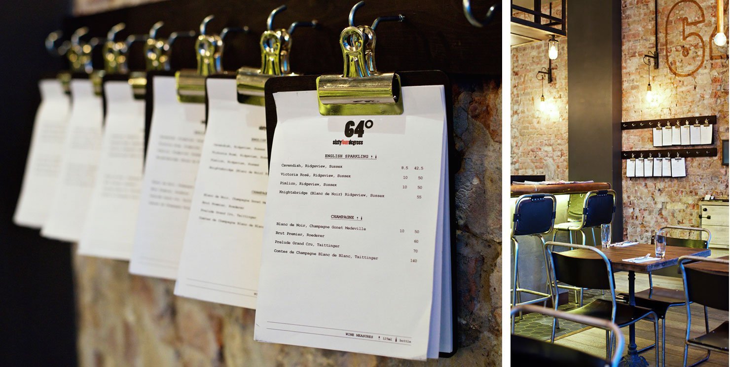 64 Degrees restaurant at Artist Residence London