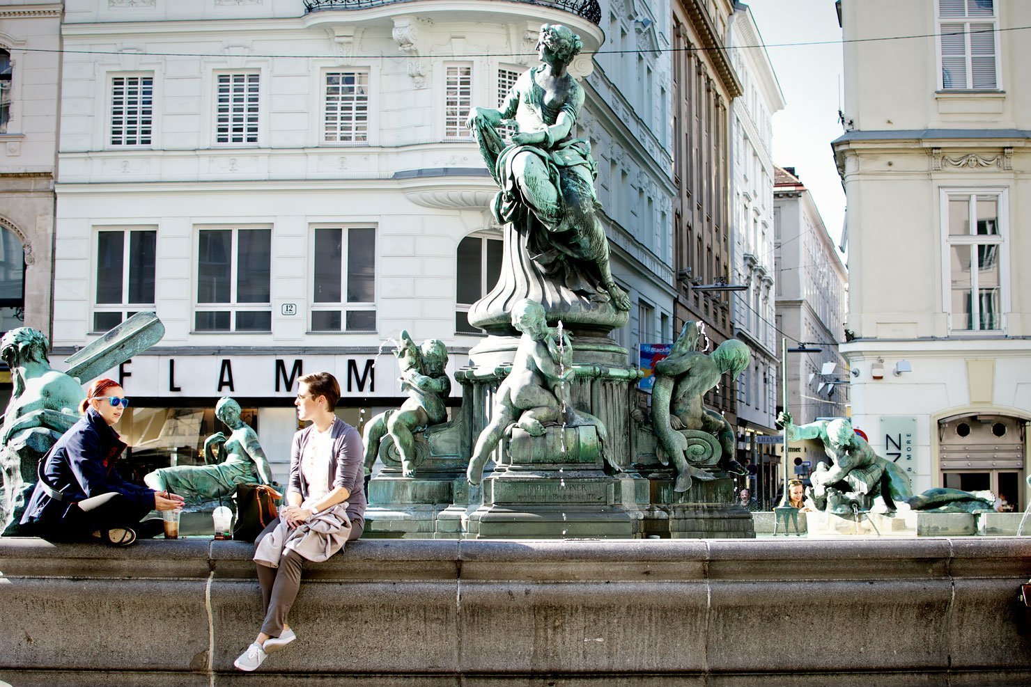 Fountain in the old city center of Vienna