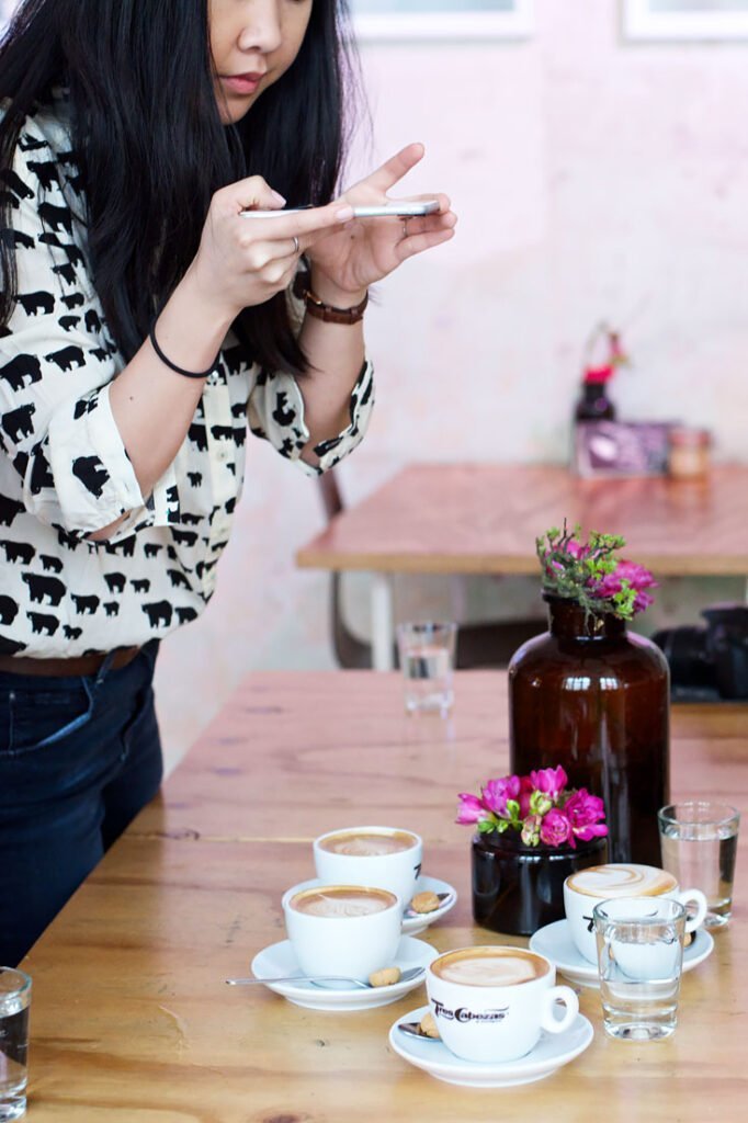 Candids by Jo instagramming coffee at the Michelberger Hotel in Berlin