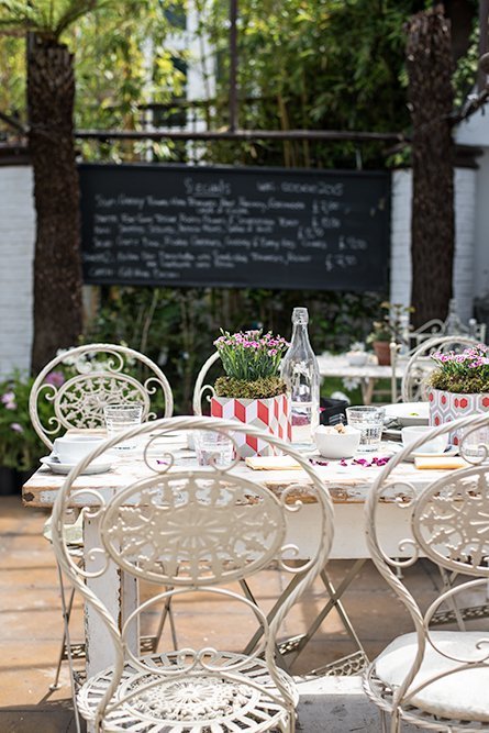 Brunch at The Quince Tree Cafe at the Clifton Nurseries in Maide Vale, London