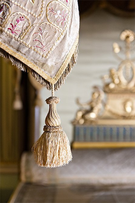 The bedroom at Osterley Park, an 18th century mansion in London.
