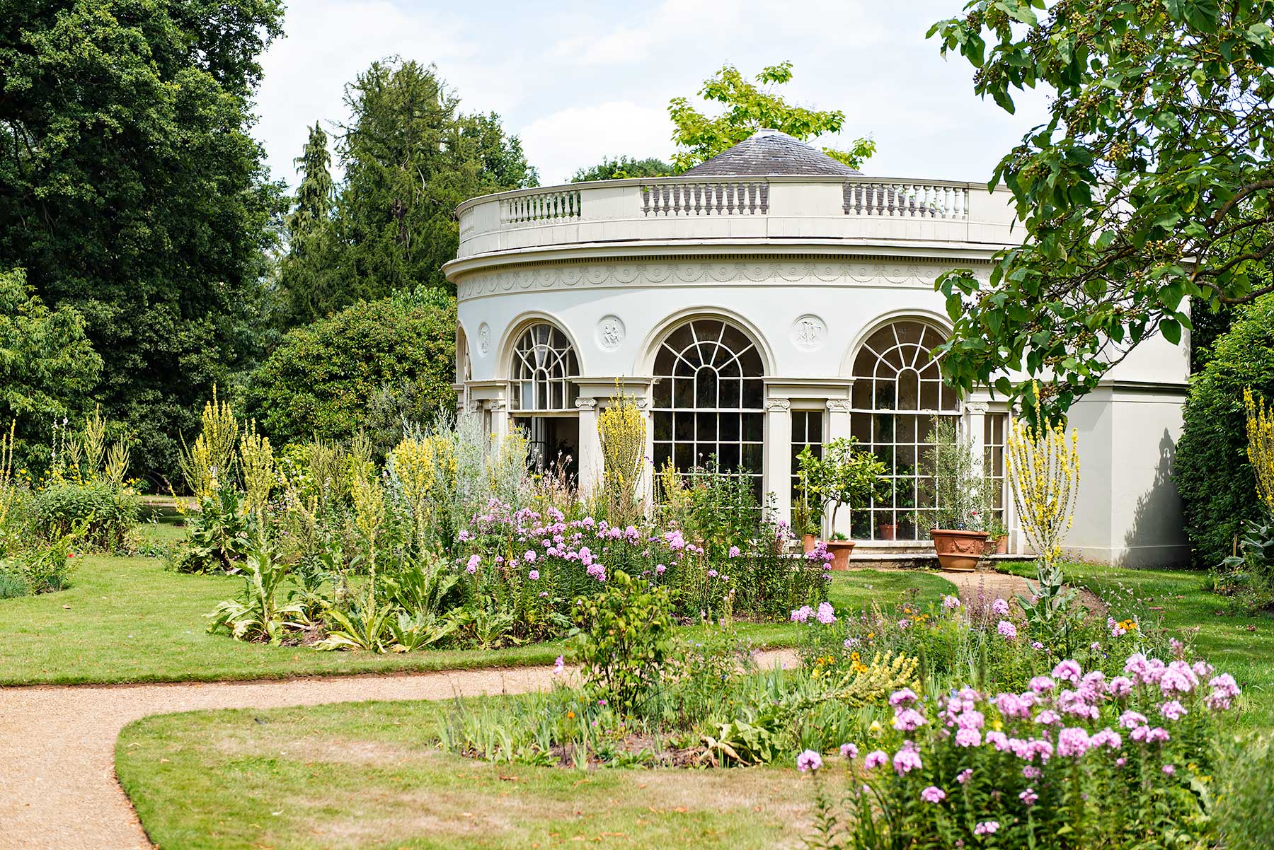 The beautiful gardens at Osterley Park, an 18th century country estate in London.