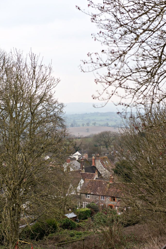 English Road Trip to Instagram Gold Hill in Shaftesbury, Dorset.