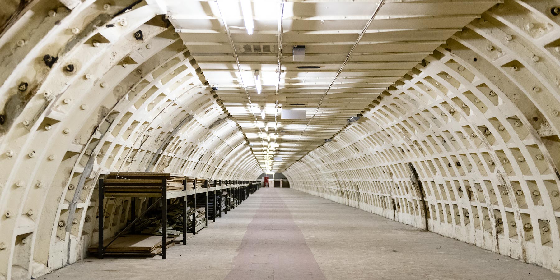 Inside London's Hidden Sights: Clapham South deep-level shelter. A secret London tour with Hidden London.