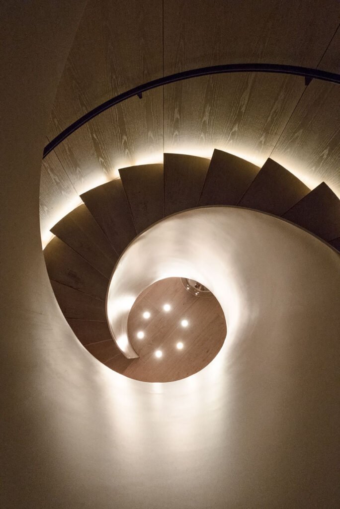 Staircase to the Clocktower restaurant at The New York EDITION, a luxury boutique hotel in New York City. Read the full review on Urban Pixxels.