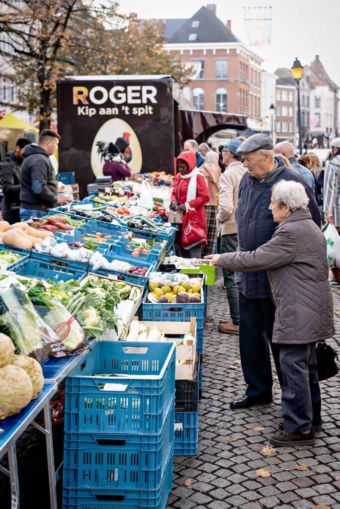 Weekly market, every Saturday in Mechelen. Read my blog post '11 Great Things to Do in Mechelen, Belgium' for more tips
