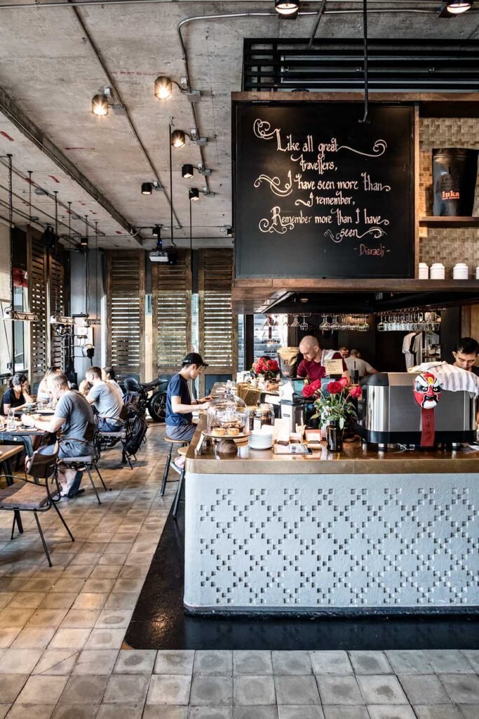 Luka Moto in Thonglor, Bangkok. One of the best restaurants to have brunch and coffee in Bangkok, Thailand.