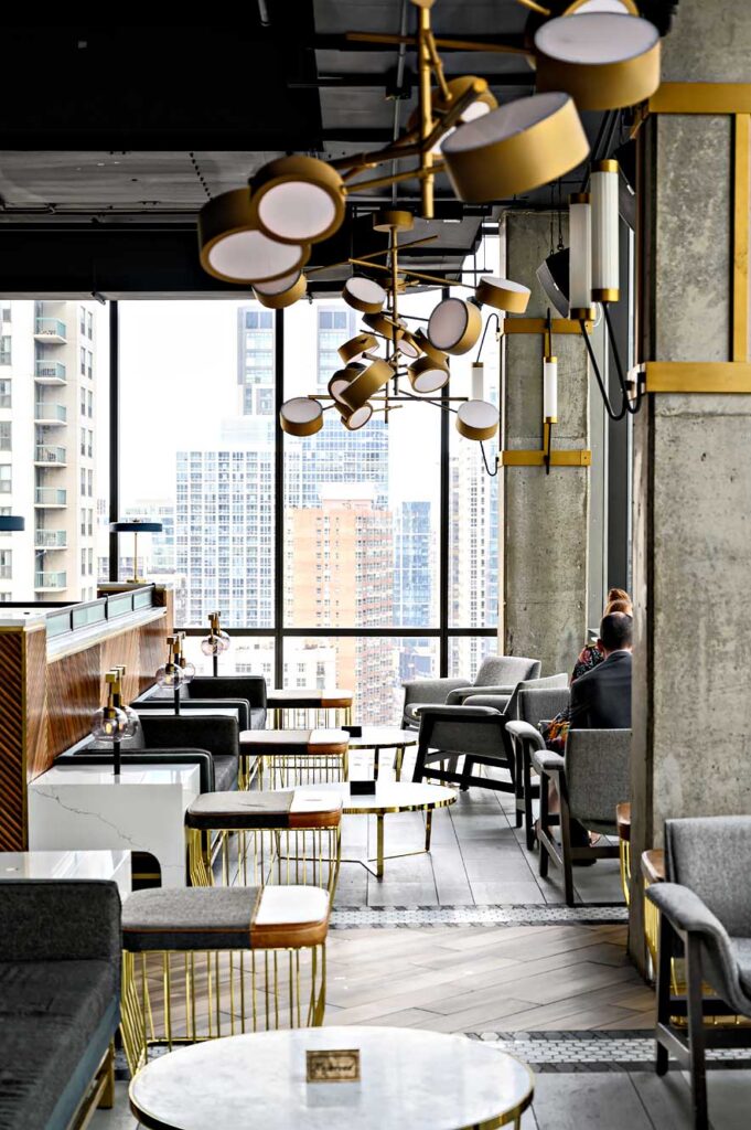 Apogee Chicago rooftop bar on the 26th floor of the Dana Hotel and Spa (now called the Eurostars Magnificent Mile)