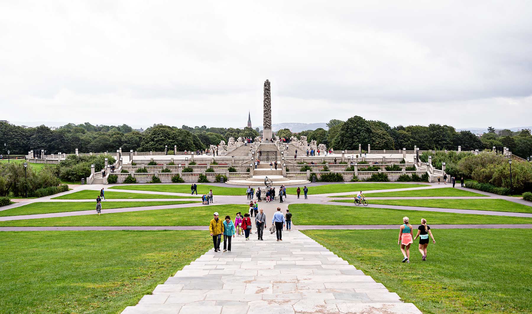 De monoliet van Gustav Vigeland in Frogner Park, Oslo.