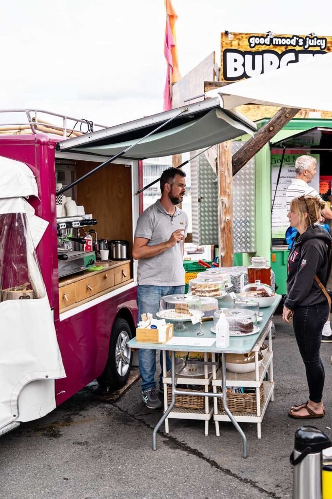 Foodtruck bij SALT, een nomadisch kunstproject in Oslo, Noorwegen