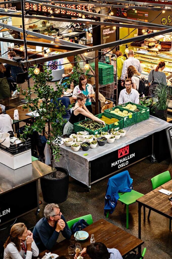 Mathallen food hall in Oslo