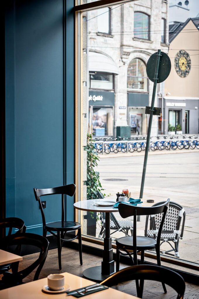 Breakfast at the Atlas Brasserie in Oslo, Norway,