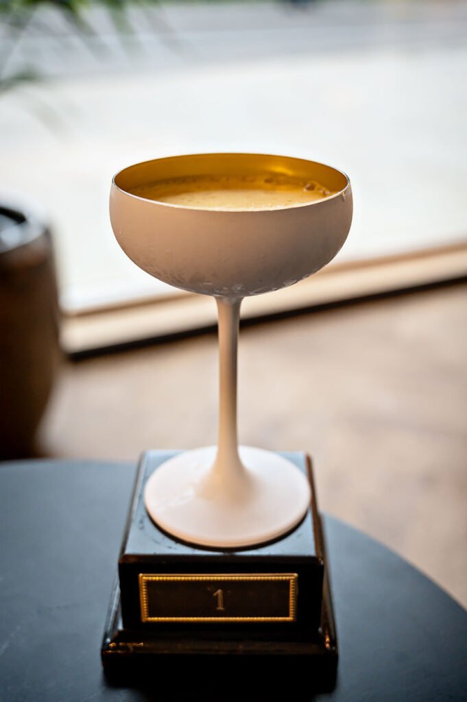 XVII Olympic Winter Games cocktail at the Pier 42 cocktail bar, Amerikalinjen hotel in Oslo, Norway,