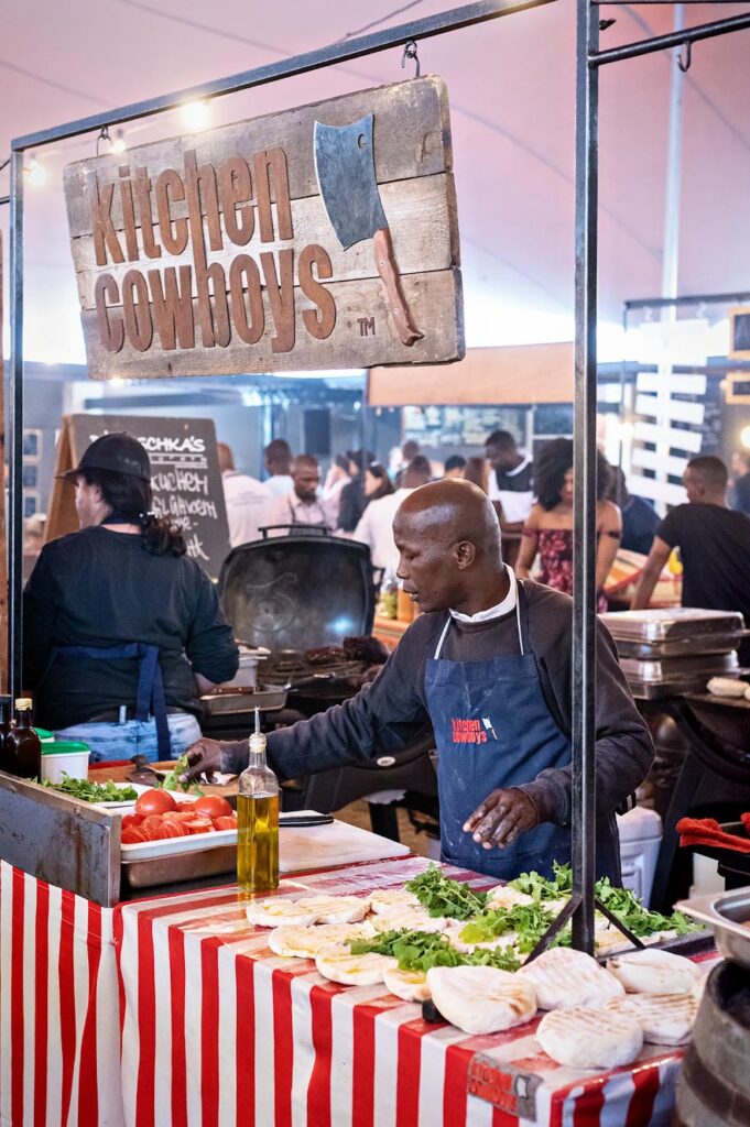 The vibrant Neighbourgoods Market, located at the Old Biscuit Mill (warehouse) in Woodstock, Cape Town.