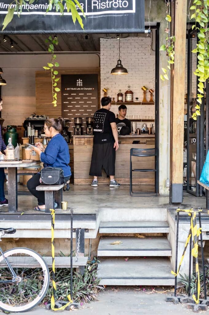 Ristr8to Lab in Nimman, Chiang Mai. The best place to go if you're looking for award-winning coffee in Chiang Mai.