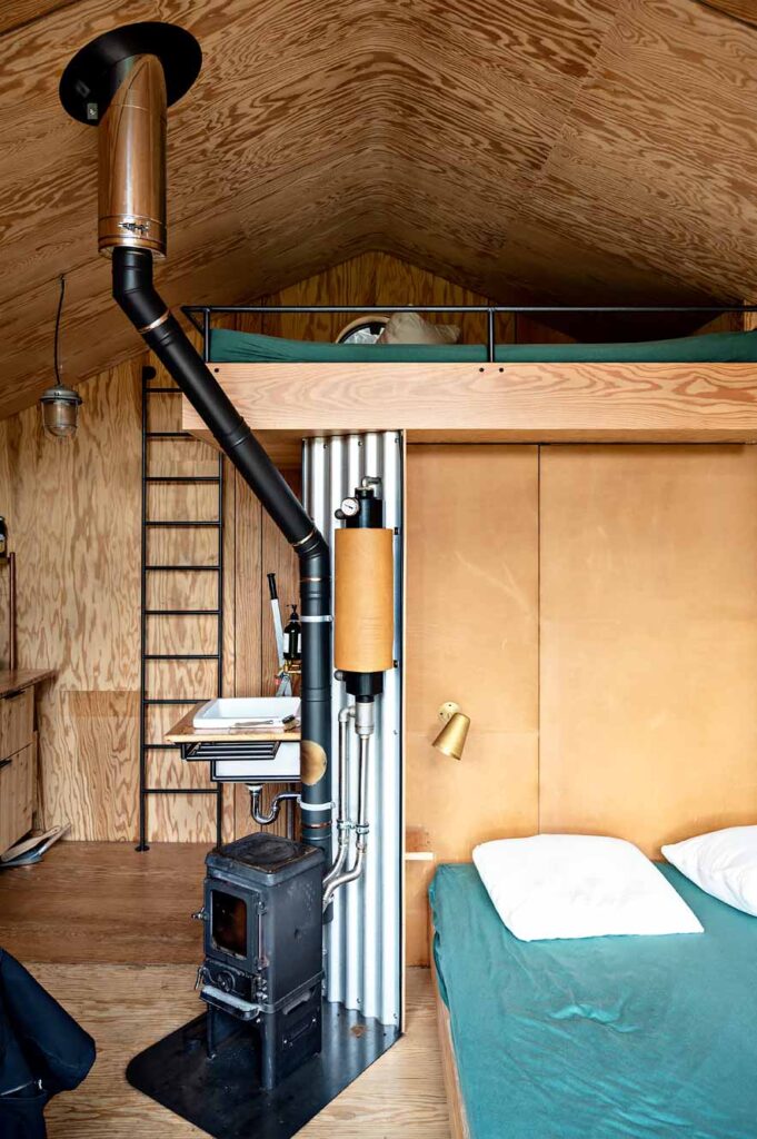 Binnenkant interieur van een Cabiner cabin