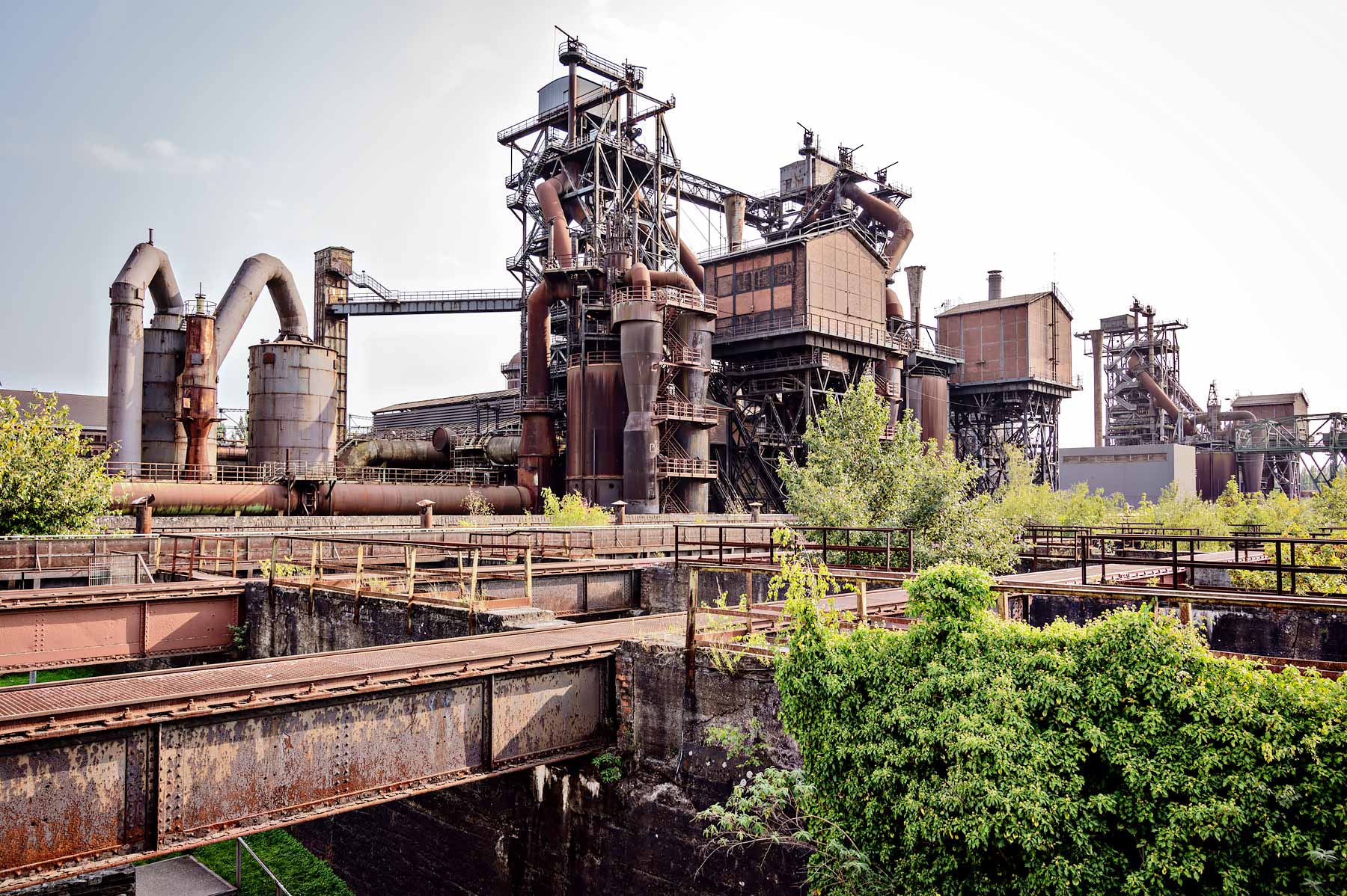 Industriecomplex Landschapspark Duisburg in Duitsland. Een van de hoogtepunten in het Ruhrgebied.