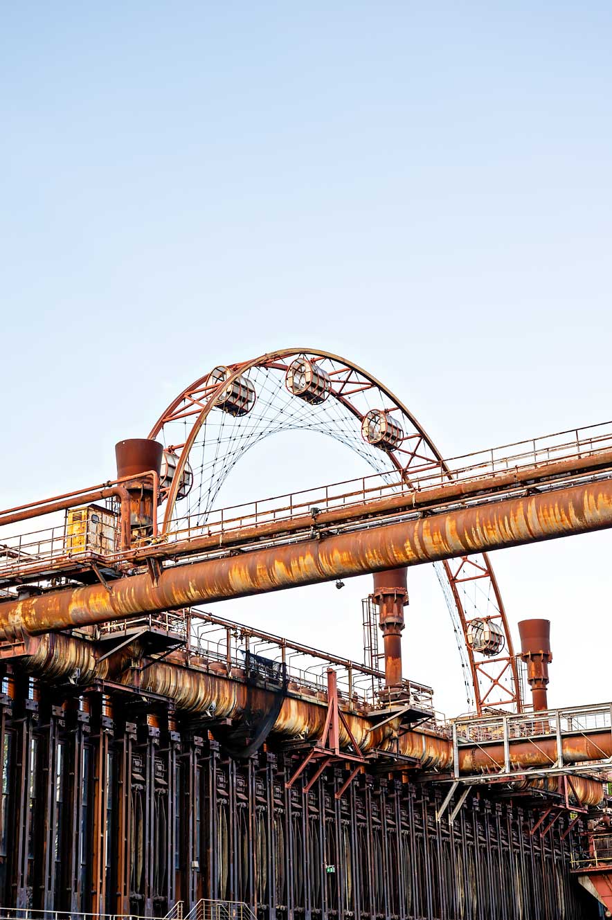 Reuzenrad in Zollverein in Essen, Duitsland