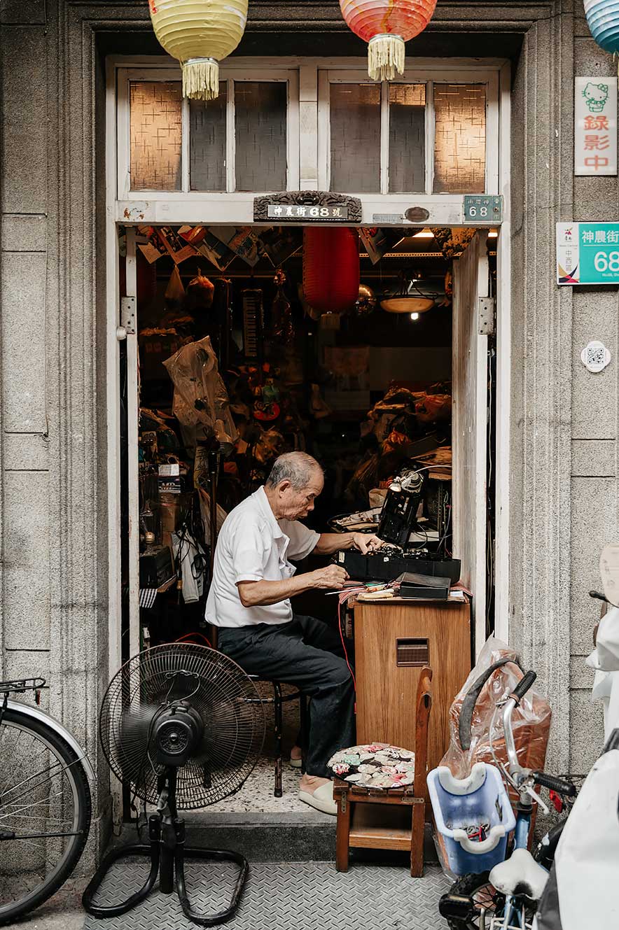 Shennong Straat in Tainan, Taiwan