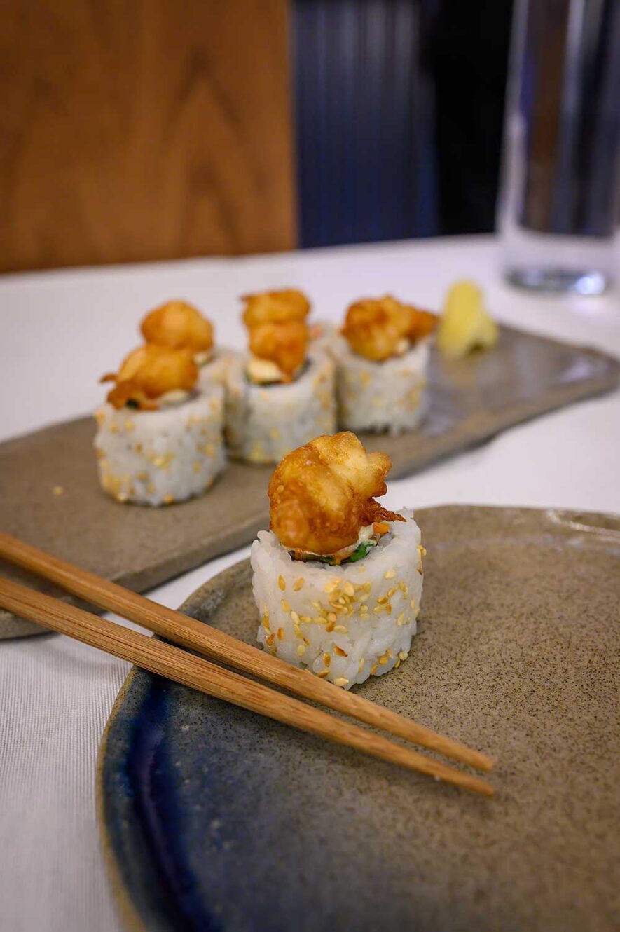 Sushi bij modern vis restaurant Manu in Athene