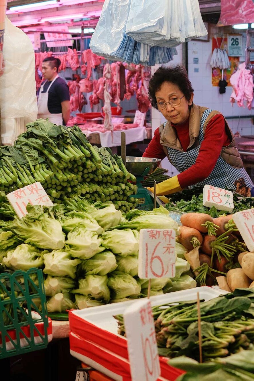 Tai Shing Street Market in Kowloon, Hong Kong