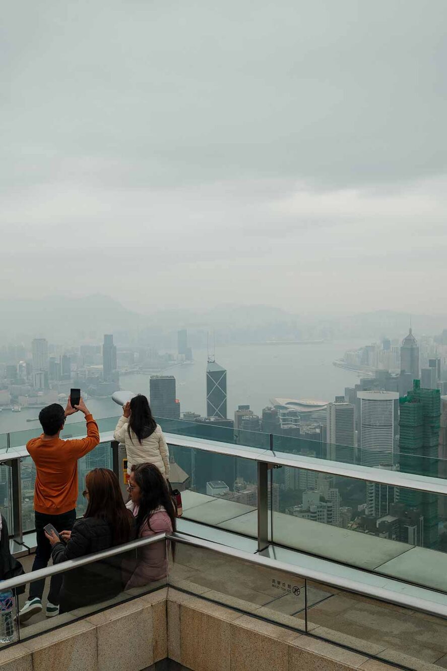 Sky Terrace 428 met het beste uitzicht bij Victoria Peak in Hong Kong