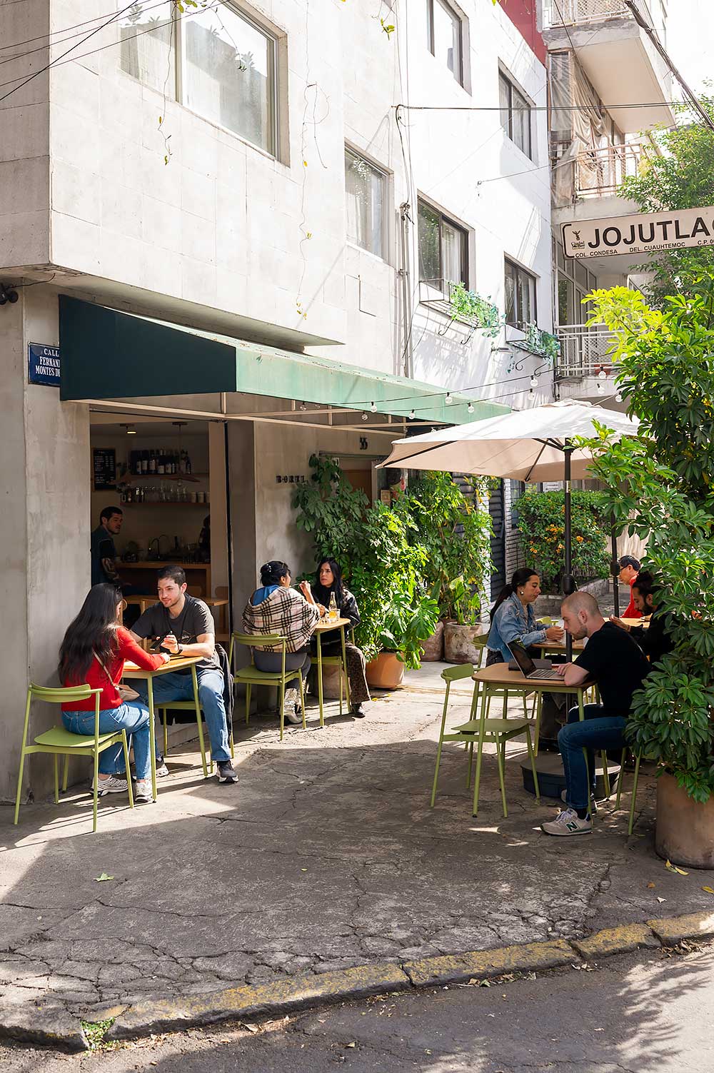 Sunny corner at Borel, one of the beste coffee shops in Condesa Mexico City