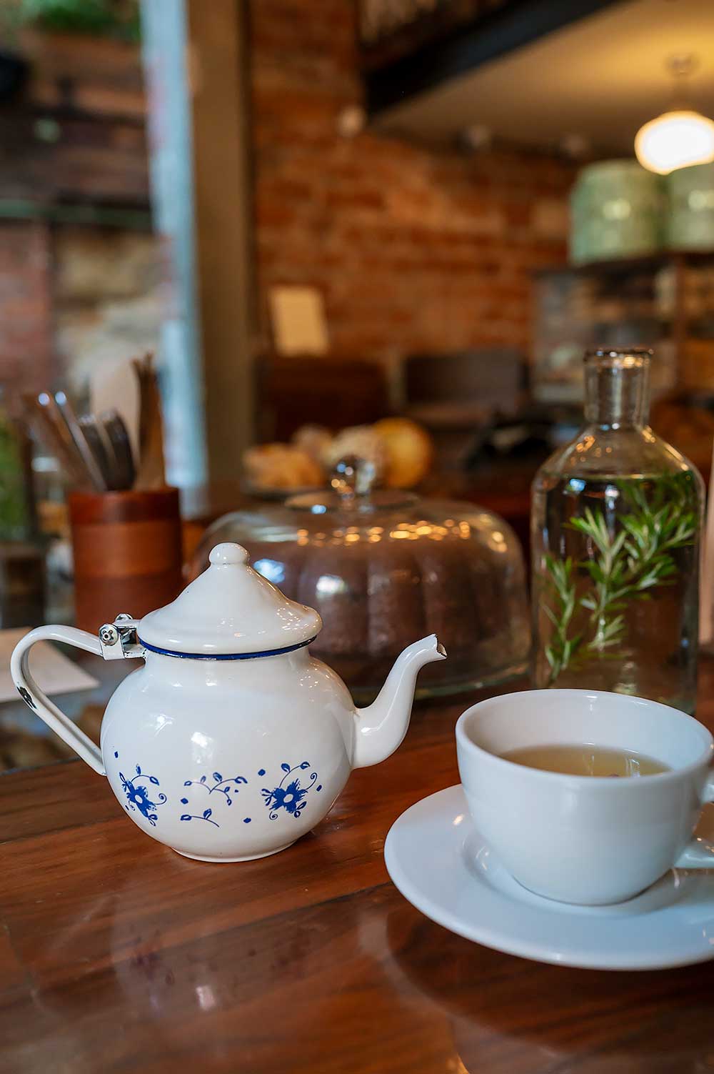 Tea at Cafe Nin, one of the nicest cafes in Roma Norte, Mexico City