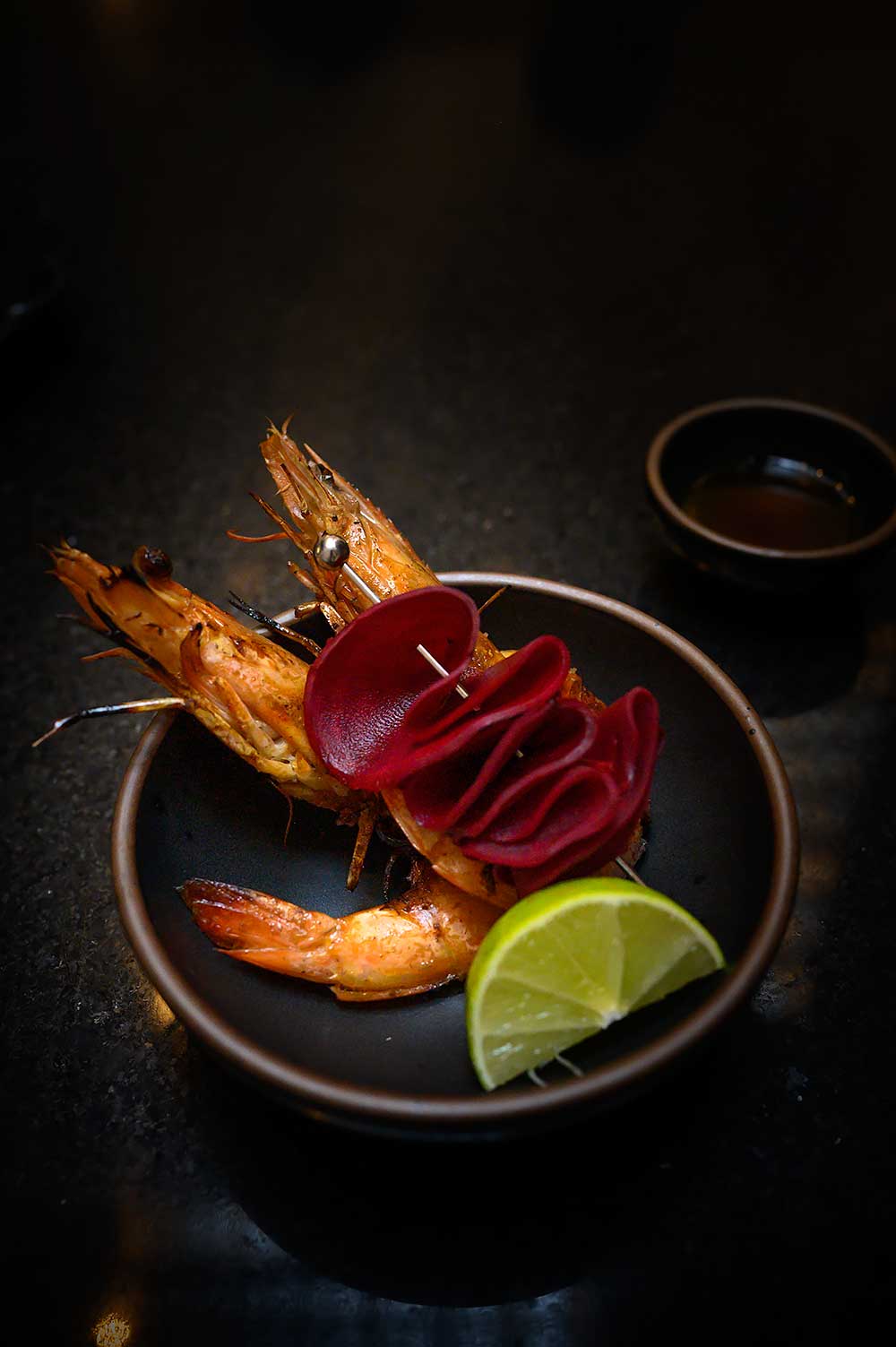 Famous prawns of Michelin star restaurant Masala Y Maiz, one of the best places to eat in Mexico City