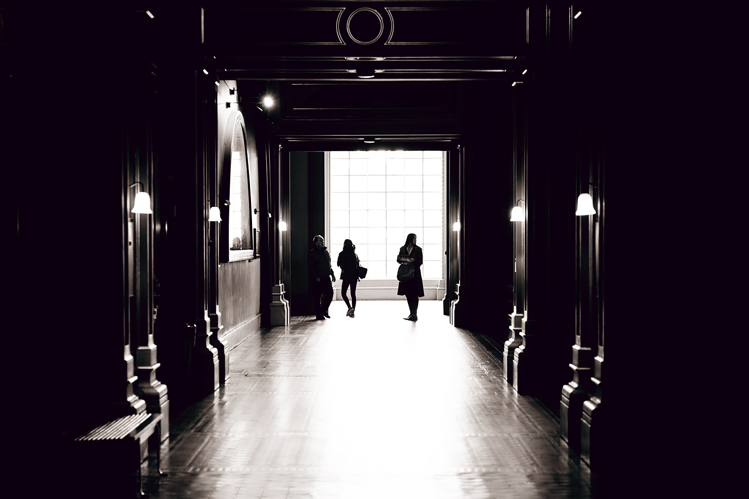 V&A (Victoria and Albert) Museum in London in Black & White