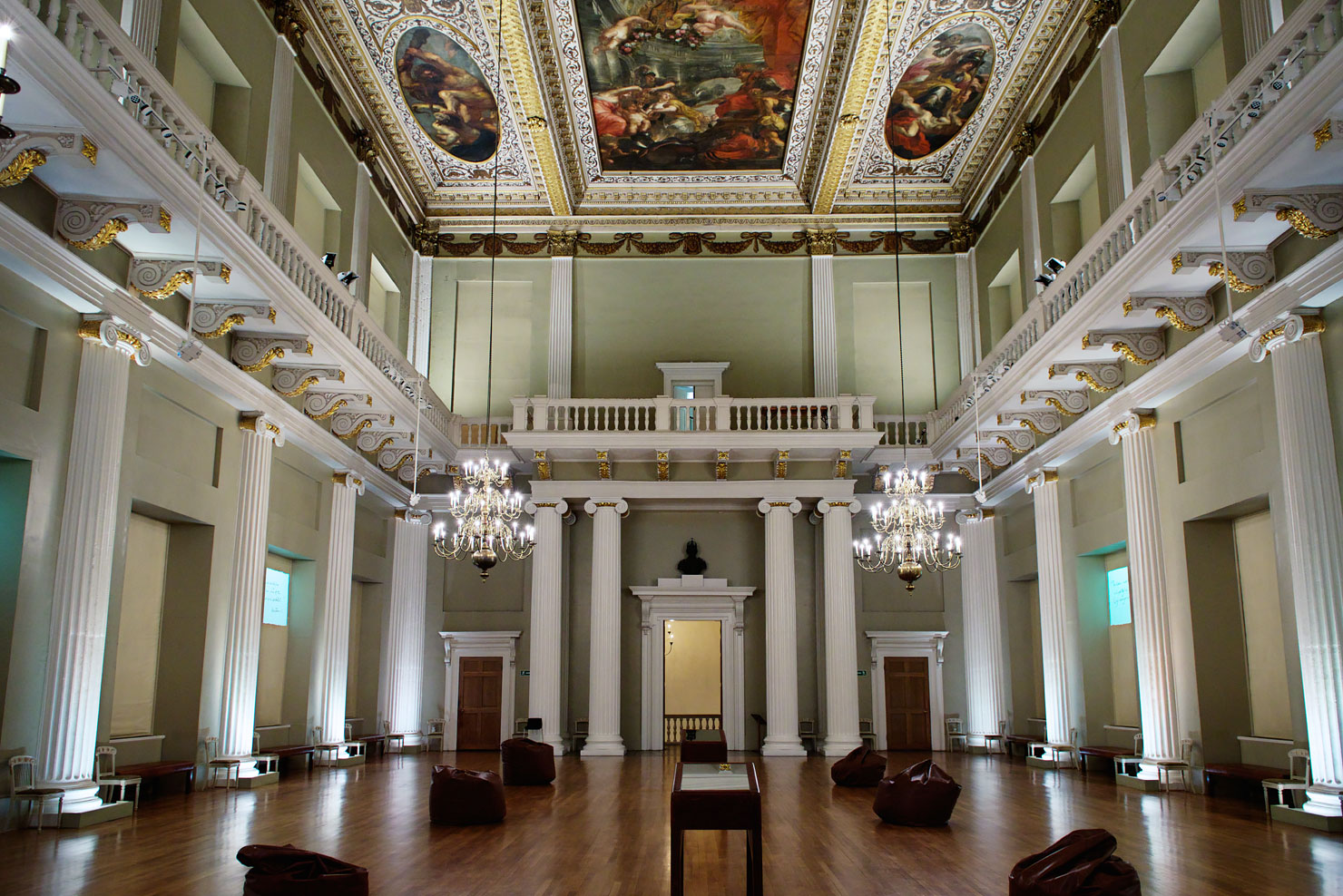 Banqueting House - Banqueting Hall with the famous ceiling painted by Rubens in London