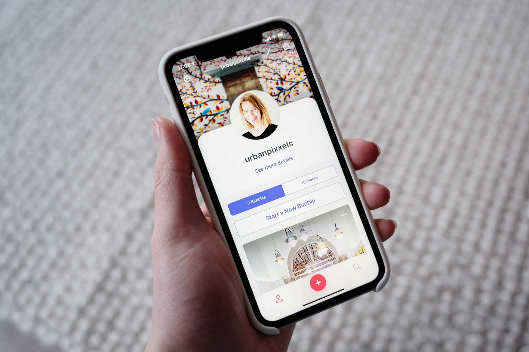 Bimble app collecting saving sharing places