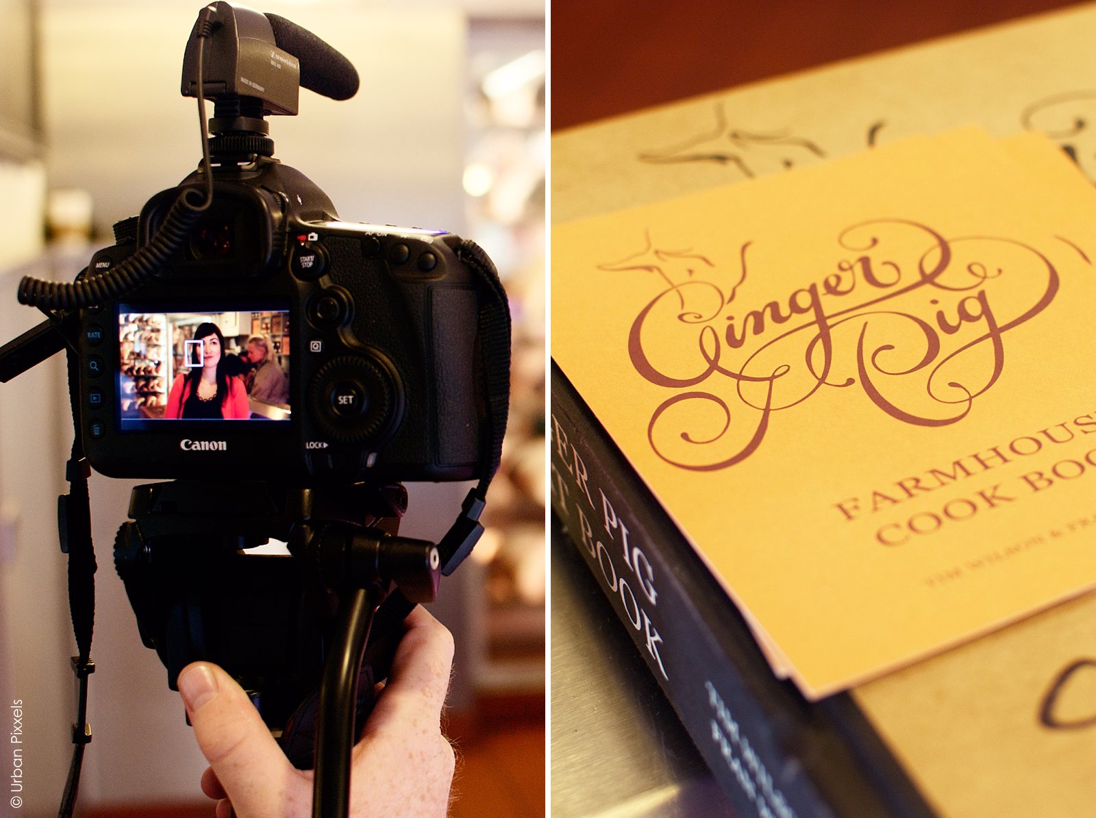 Anne's Kitchen filming at the Ginger Pig butcher shop in London