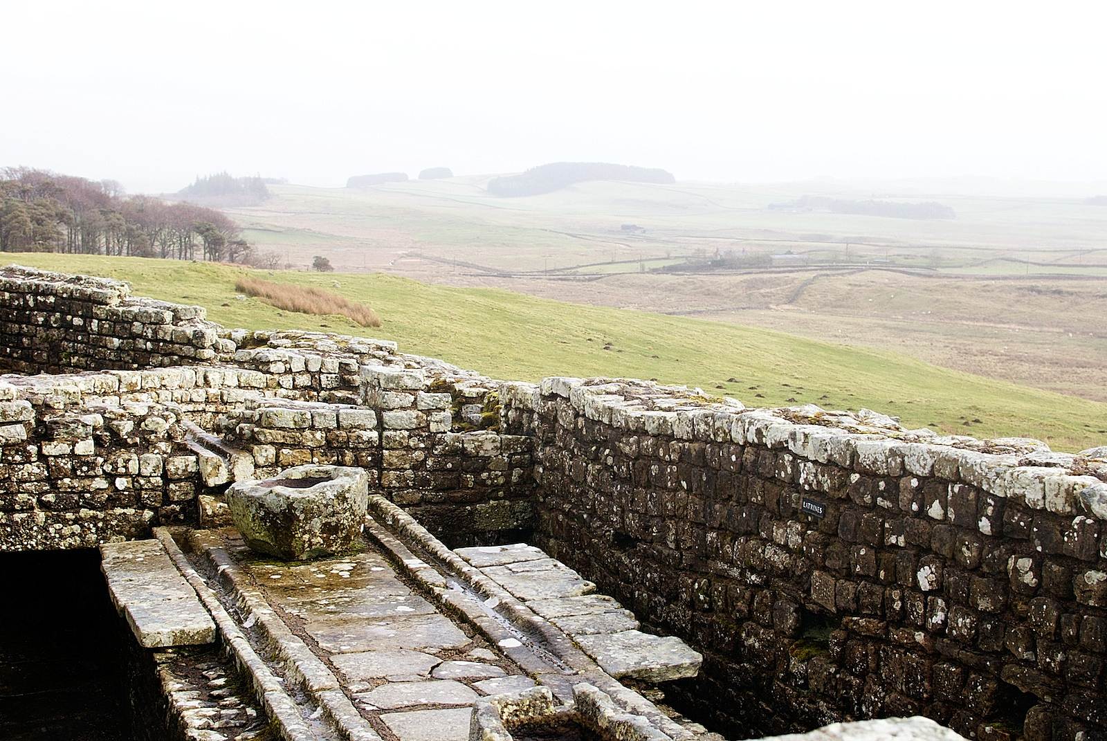 Communal toilet spaces at Hadrian's Wall