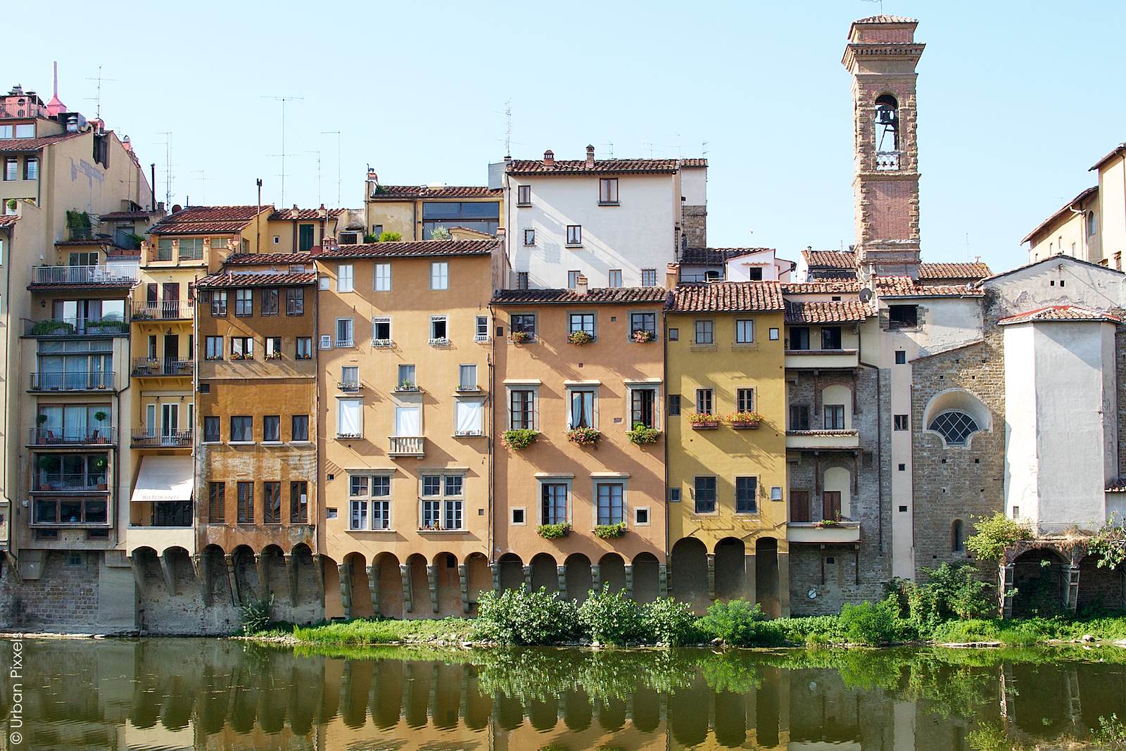 Colourful houses Florence Italy